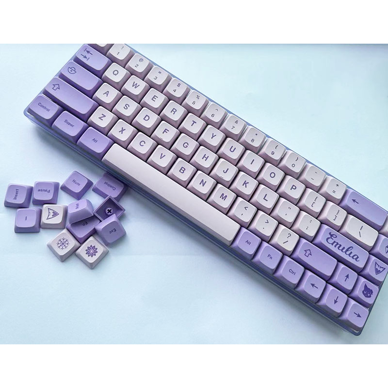 Keycaps màu xanh tím ice clean witch keycap thích hợp cho vgn n75 98 87 xda chiều cao pbt keycap thăng hoa nhiệt