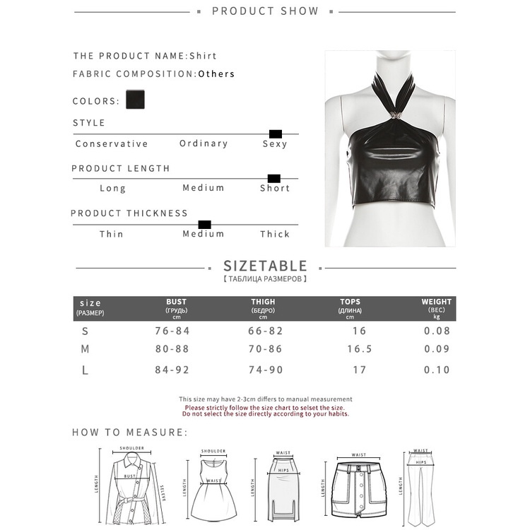 Klalien Áo Da PU Không Tay Dáng Ôm Thời Trang Mùa Hè Cá Tính Cho Nữ