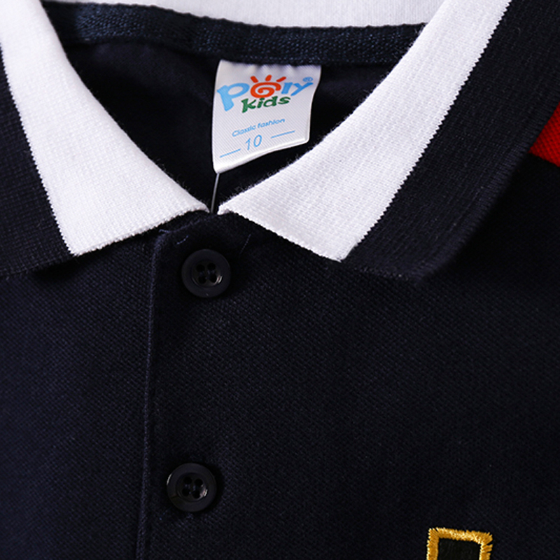 Quần áo trẻ em bé trai t áo sơ mi ve áo ngắn tay bé trai cotton áo sơ mi polo thời trang mới trẻ em mặc mùa hè