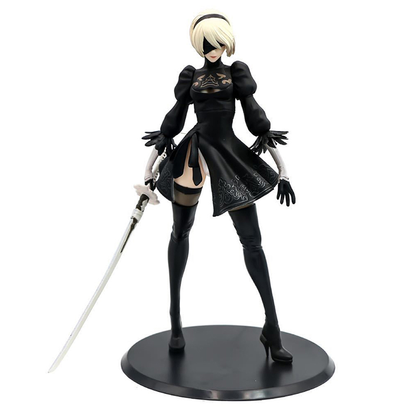 27cm nier automata yorha anime hình số 2 loại b 2b & máy lifeform pvc hành động hình đồ chơi bộ sưu tập mô hình đồ chơi để làm quà tặng