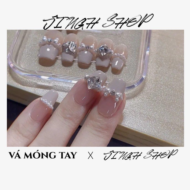 Hạt Ngọc Trai Đính Móng Tay Lấp Lánh