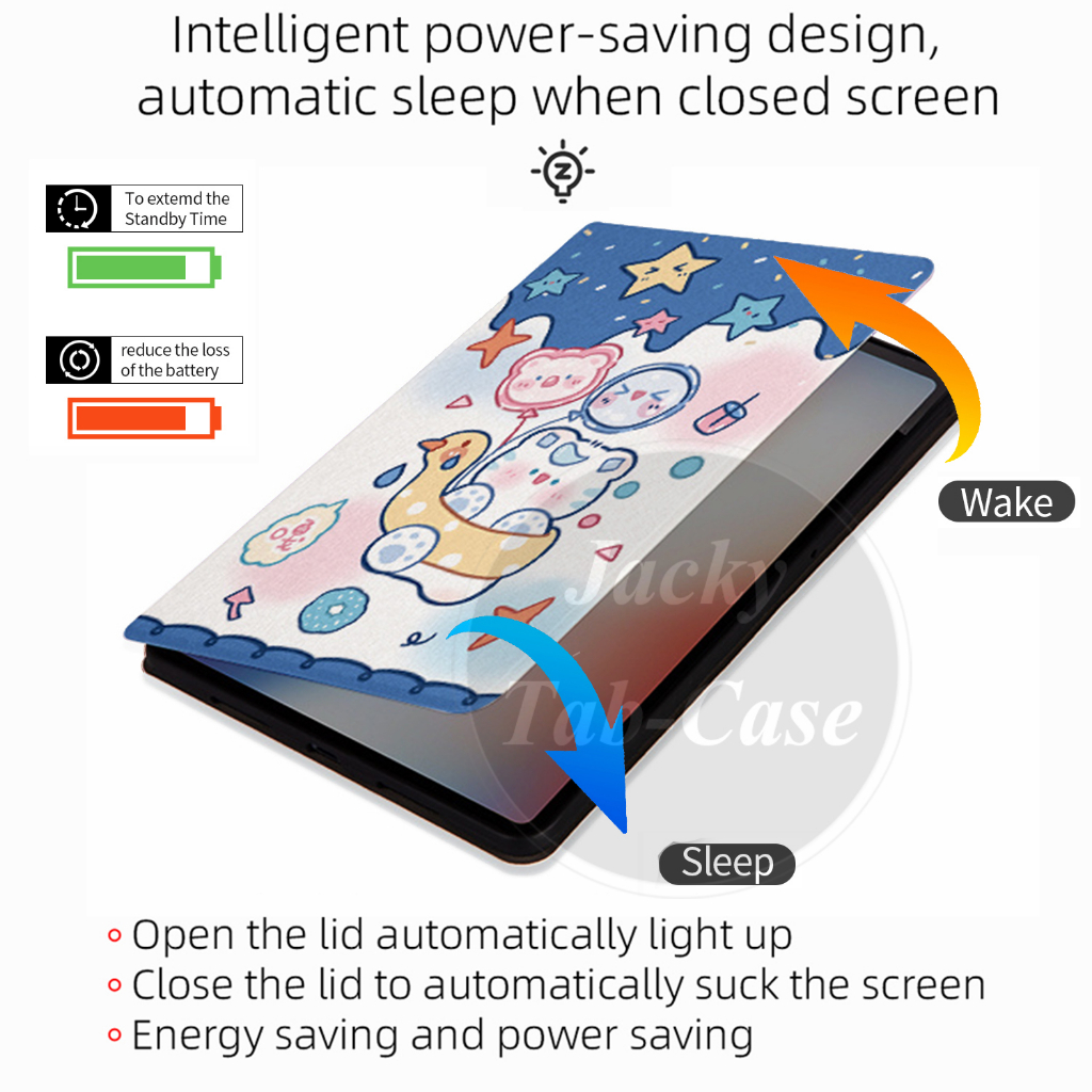 Đối với HUAWEI MatePad 10.4 2022 2020 thỏ thời trang hoạt hình dễ thương bao da pu thông minh 10.4" BAH4-W09 BAH4-W29 BAH3-W09 BAH3-AL00 BAH3-L09 BAH3-W59 bao da lật