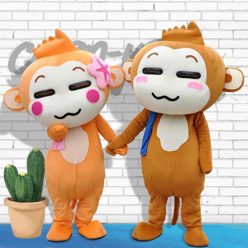 Hanlu cartoon puppet quần áo youxi monkey hip-hop đi bộ đạo cụ quảng cáo vải chất lượng cao