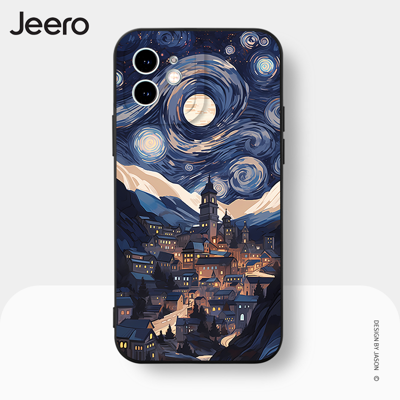 Ốp lưng JEERO dễ thương đẹp độc lạ đen mềm Cho iPhone 15 14 13 12 11 Pro Max SE 2020 X XR XS 8 7 ip 6S 6 Plus kute HFE2752