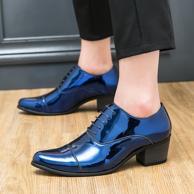 Giày Da Đế Xuồng Dày 6cm Thời Trang Lịch Lãm Cho Nam