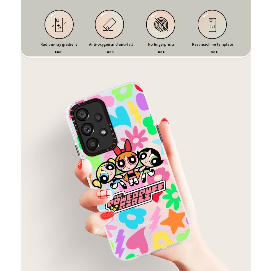 Casetify chính thức chính thức powerpuff girls vỏ chống sốc samsung galaxy a53 a73 a33 a23 a13 a72 a52 a32 a22 a22s a12 5g 4g vỏ bảo vệ máy ảnh silicone soft phone cove