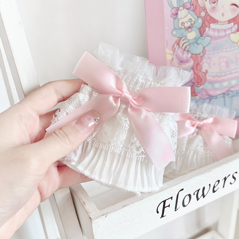 Lolita cổ tay găng tay trang trí nơ dễ thương cổ tay tay áo ren tay áo nữsuper fairy jk găng tay cos cổ tay cuff