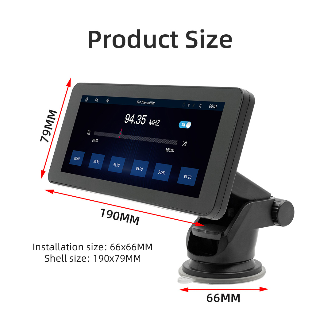 6,86 inch car radio carplay không dây android auto hd fm radio reversing camera portable car stereo built-in speaker màn hình cảm ứng