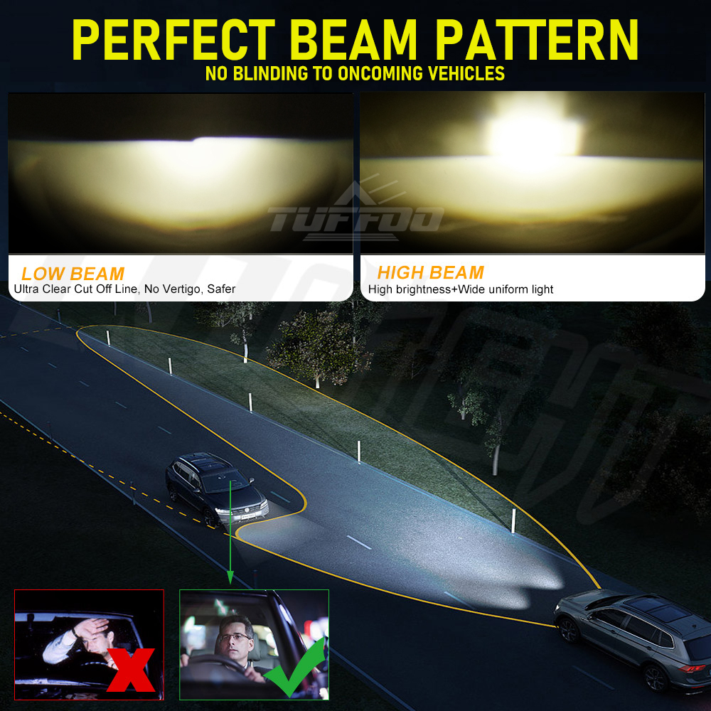 Set 2 Đèn Pha led mini h4 hs1 Ánh Sáng Trắng Ấm 4300k 130w 28000lm 6000k Cho Xe Mô Tô