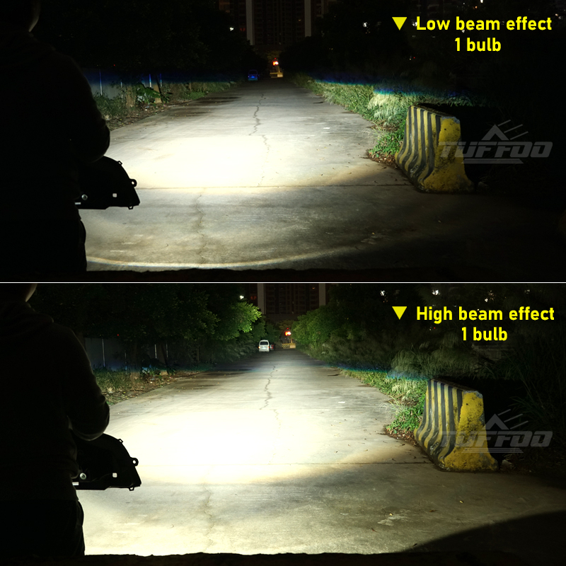 Set 2 Đèn Pha led mini h4 hs1 Ánh Sáng Trắng Ấm 4300k 130w 28000lm 6000k Cho Xe Mô Tô