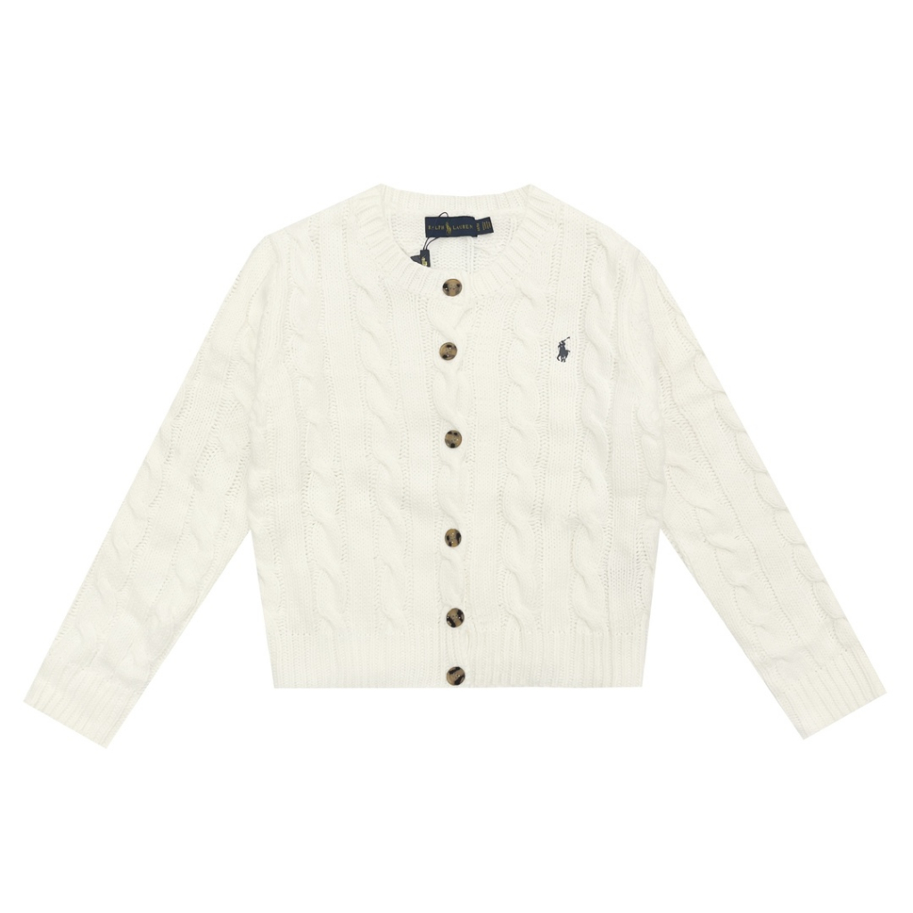 Cable-knit len-cashmere nữ cardigan