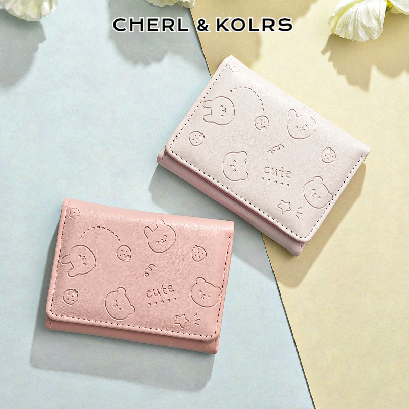 Cherlkolrs ví ngắn thời trang mới dành cho nữ túi đựng thẻ hàn quốc phổ biến và đa năng