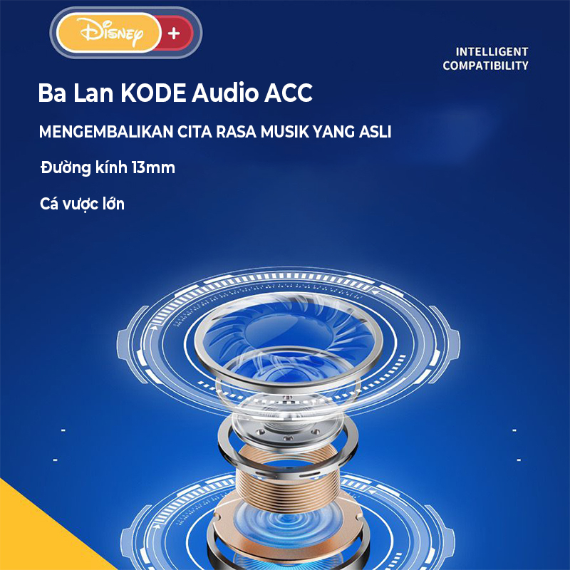 Disney LK01 Tai Nghe Không Dây Bluetooth 5.0 Âm thanh Hifi Có Mic