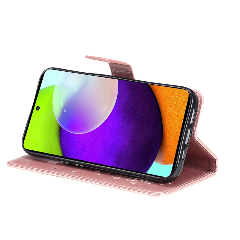 Vỏ sang trọng cho samsung galaxy a53 5g a33 5g a52 a72 5g a52s a02s a03s a73 5g a52 4g a72 4g retro butterfly wallet card khe cắm da mềm flip skin protect stand cover case