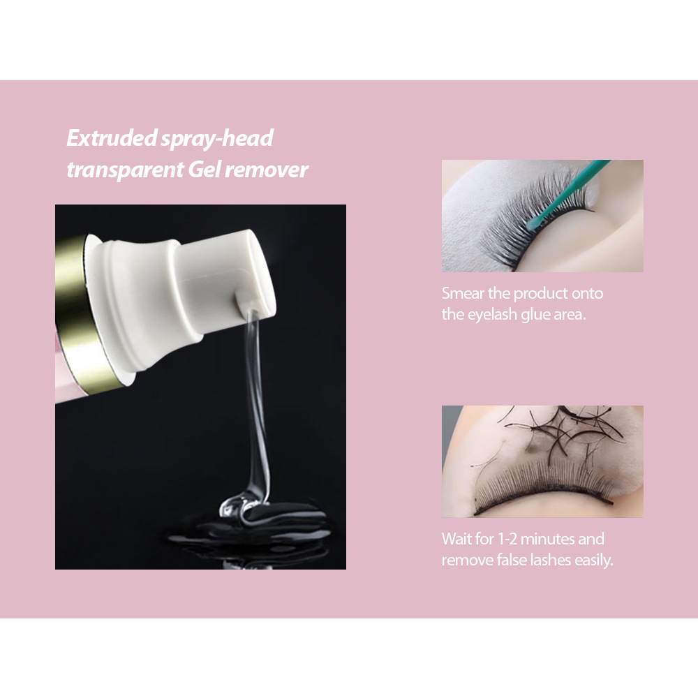 Praeclarus gel remover eyelash extension gel trong suốt remover extruded spray-head  fresh odorless glue gel remover dụng cụ trang điểm
