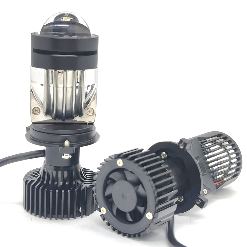 Ống kính máy chiếu led 110w 30000lm h4 đèn pha ô tô 9003 bóng đèn pha hi / lo beam quạt turbo 12v 24v đèn phụ kiện ô tô canbus