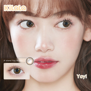 Cặp kính áp tròng KILALA màu nâu đảo yay sử dụng theo tháng 14.2mm