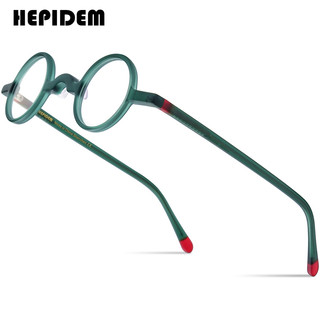 Hepidem matte acetate kính gọng nam 2023 kính mắt tròn nhỏ mới phụ nữ kính đeo kính retro kính mắt
