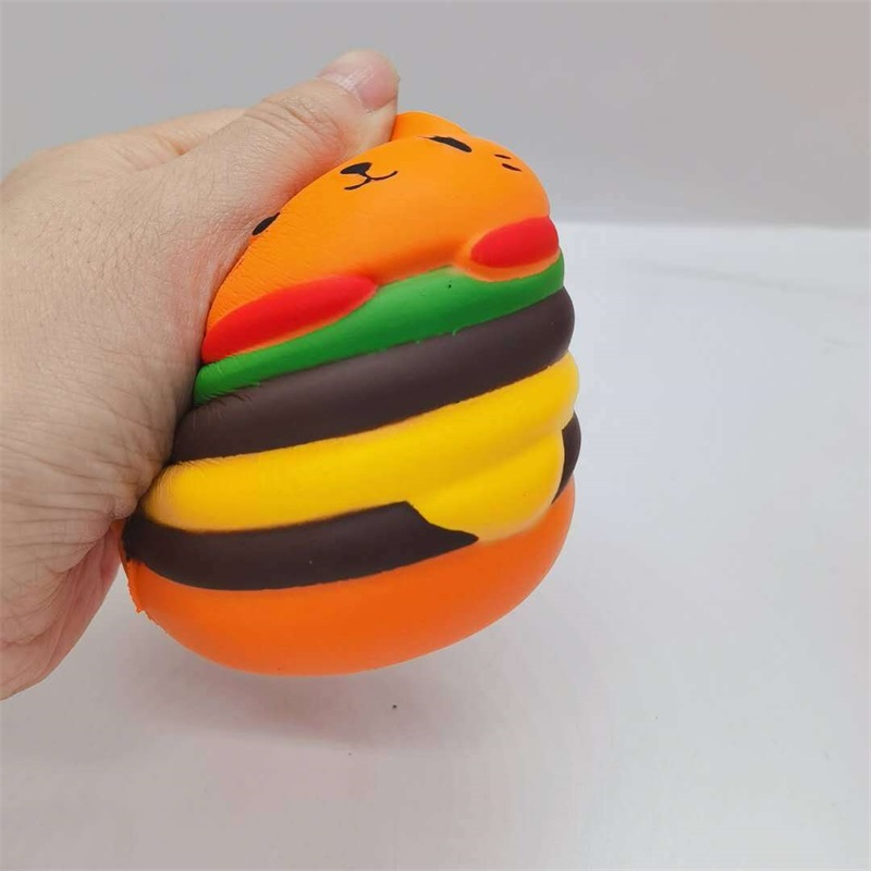 Đồ Chơi Xốp Squishy Giảm Stress Hình Bánh Hamburger 3.5 Inch Cho Bé