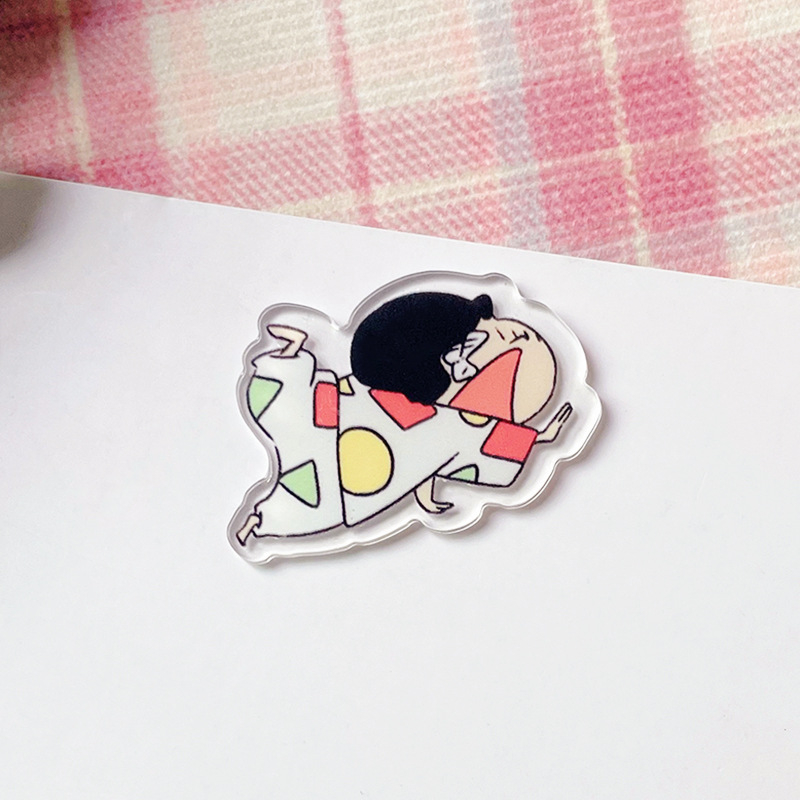 Ghim Cài Áo Bằng Acrylic In Hình Shin-Chan Hoạt Hình Dễ Thương