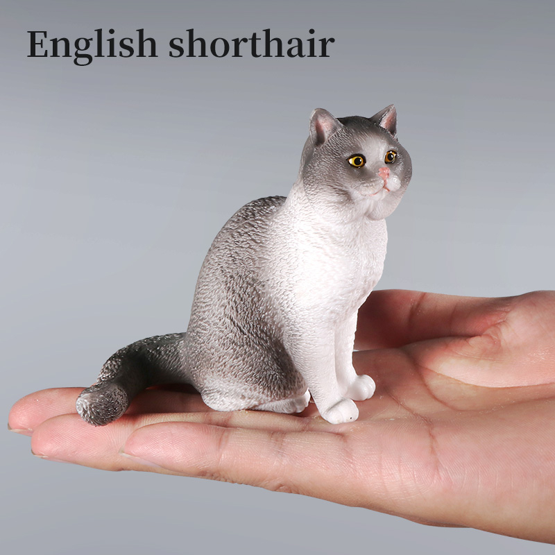 Mô phỏng mô hình mèo cưng dễ thương hình hành động xiêm sphynx ba tư bức tượng nhỏ trang trí nhà đáng yêu đồ chơi giáo dục trẻ em