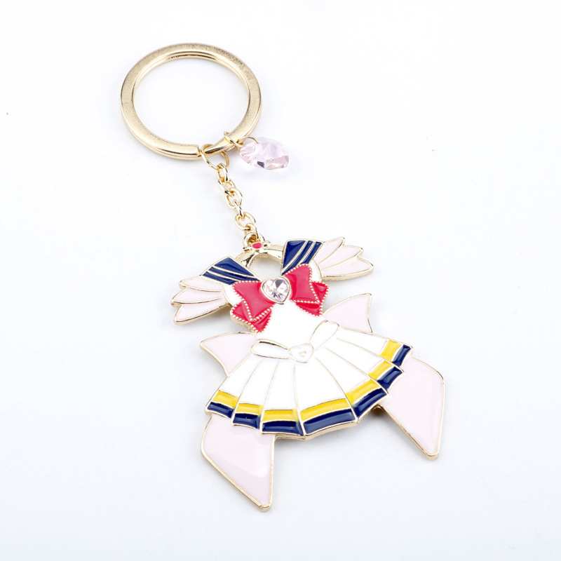Anime sailor moon keychian cặp đôi dễ thương túi mặt dây chuyền chìa khóa xe chìa khóa phụ kiện quà tặng cho phụ nữ bạn bè