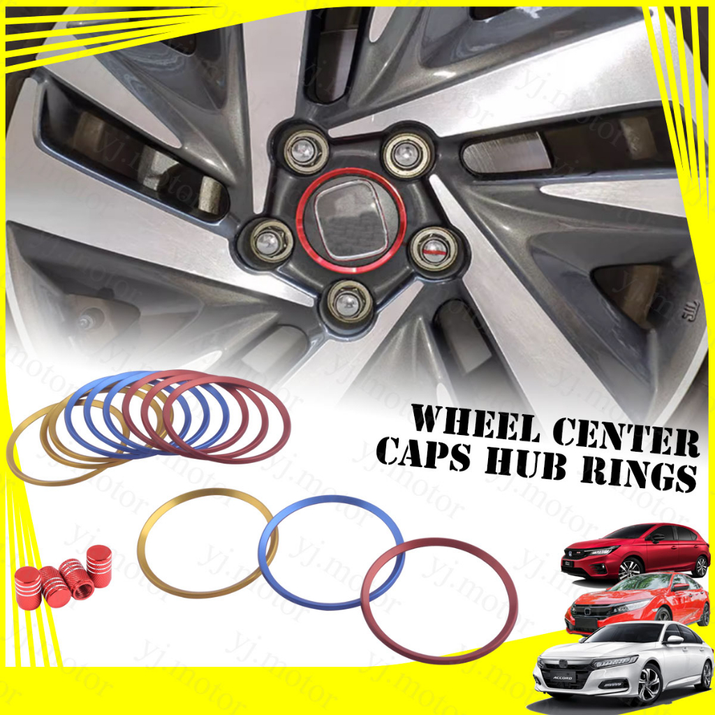 Bánh xe ô tô trung tâm mũ trung tâm nhẫn dán thể thao lốp hubcap trang trí bằng hợp kim nhôm cho honda accord city civic crv