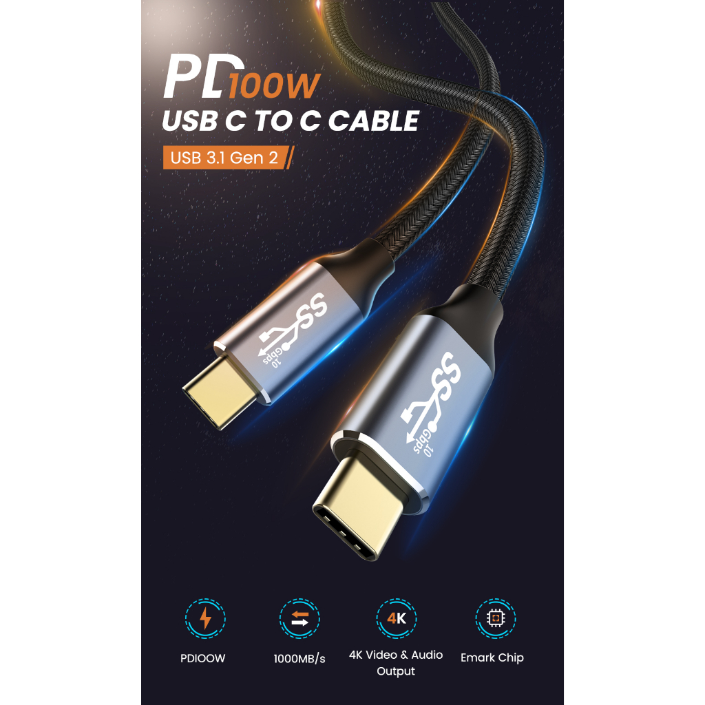 Type-c3.1 gen2 10gb 100w cáp usbc loại c cho samsung xiaomi cáp micro bộ sạc điện thoại di động usba type-c dây dữ liệu