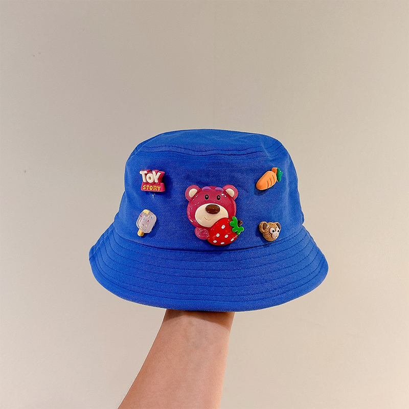 Mũ Tai Bèo Chống Nắng Họa Tiết Gấu Và Dâu Tây Hoạt Hình Siêu Dễ Thương Thời Trang Xuân Thu Cho Bé Gái