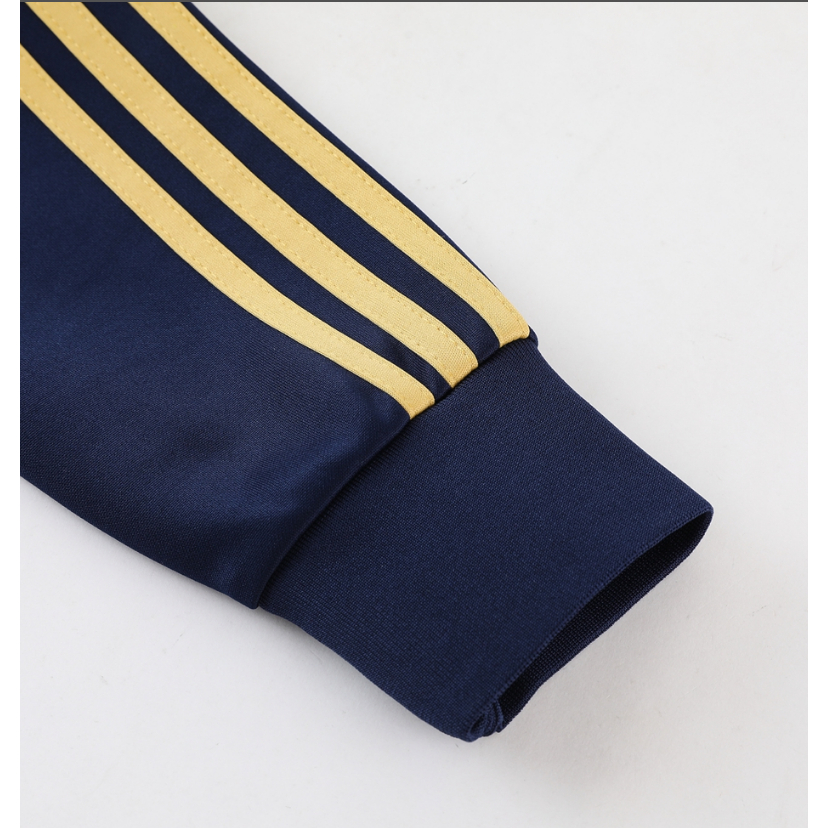 2023-24 RM Real Madrid blue two-tone classic long sleeves soccer jacket tracksuit training mặc chất lượng hàng đầu a | Áo Thun Bóng Đá Thiết Kế Năng Động Trẻ Trung
