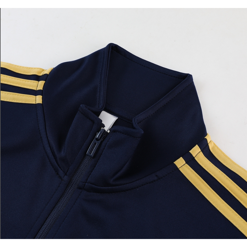 2023-24 RM Real Madrid blue two-tone classic long sleeves soccer jacket tracksuit training mặc chất lượng hàng đầu a | Áo Thun Bóng Đá Thiết Kế Năng Động Trẻ Trung