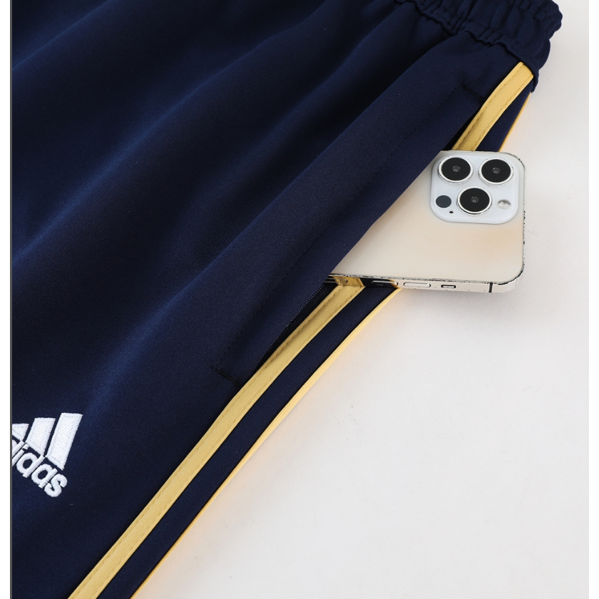 2023-24 RM Real Madrid blue two-tone classic long sleeves soccer jacket tracksuit training mặc chất lượng hàng đầu a | Áo Thun Bóng Đá Thiết Kế Năng Động Trẻ Trung