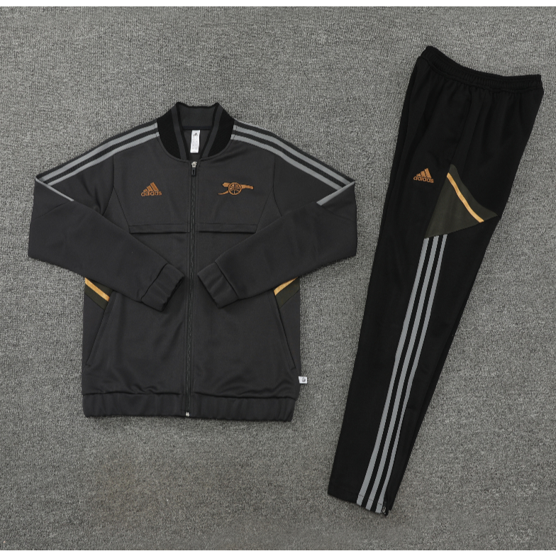 23-24 arsenal xám dài tay áo khoác bóng đá tracksuit đào tạo mặc chất lượng hàng đầu 1: 1 | Áo Thun Bóng Đá Thiết Kế Năng Động Trẻ Trung