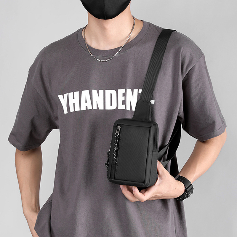 Thời trang mới thể thao mini chest body túi trước cho nam túi đeo vai không thấm nước 1555