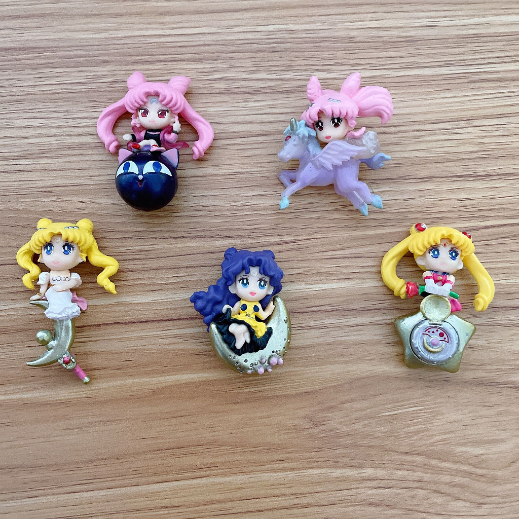 5 cái / bộ 4,5 cm sailor moon mercury mars jupiter venus uranus neptune pluto chiba mamoru figures đồ chơi trang trí máy tính để bàn búp bê quà tặng