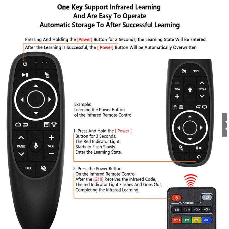 Điều khiển từ xa g10s g10s pro g10 2.4g cho tv thông minh máy tính xách tay android tv box chuột bay điều khiển từ xa g10s 2.4g h96 max x88 pro x96 max android tv box hk1