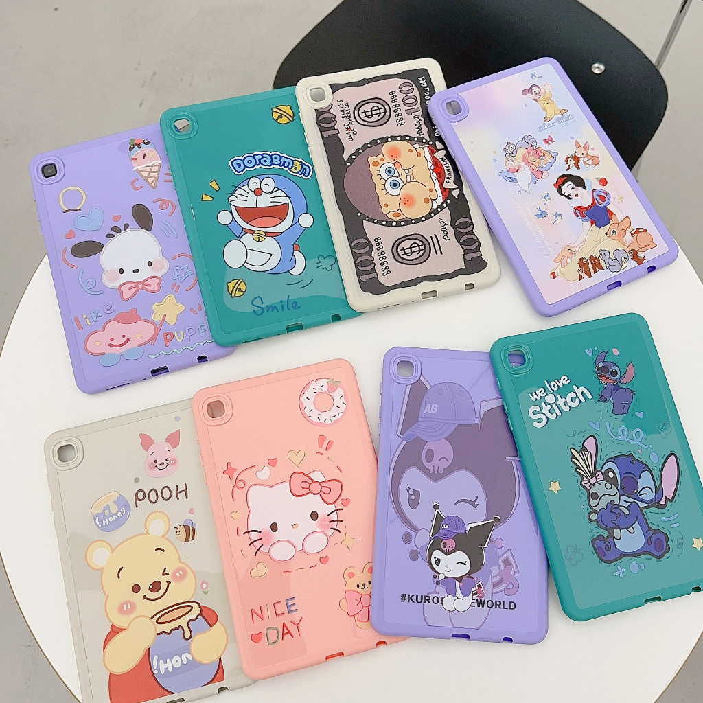 For Samsung Galaxy Tab A7 Lite 8.7" 2021 SM-T220 T225 Tablet Case Tab A 8.0 2019 T290 T295 Soft TPU Shockproof Cartoon Pattern Case Cover