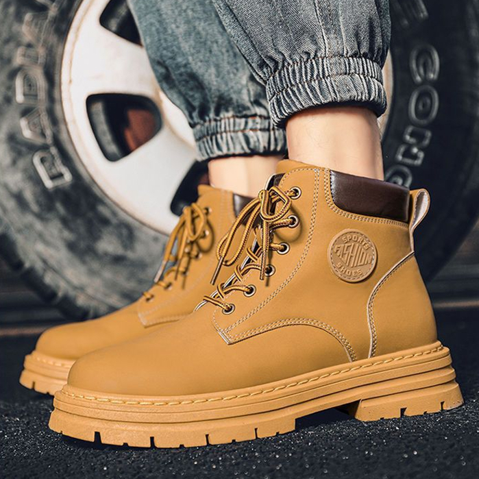 39-44 size high-top martin shoes nam martin shoes thick-soled overall boots outdoor martin shoes lace-up martin boots trendy casual motorcycle boots fashion rhubarb boots giày bệt nam fashion height-