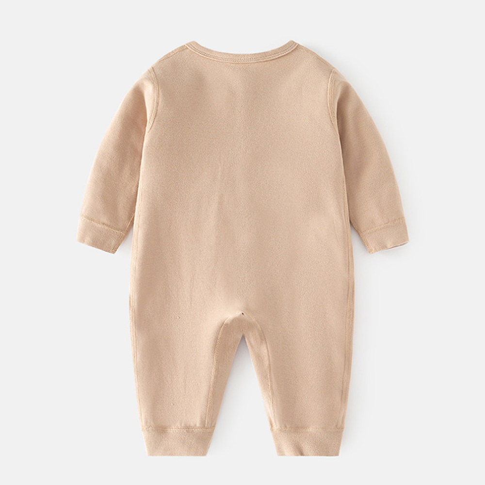Baby boy onesie cotton màu rắn mùa xuân thu dài tay áo trẻ sơ sinh cô gái rompers giáng sinh quần áo sơ sinh