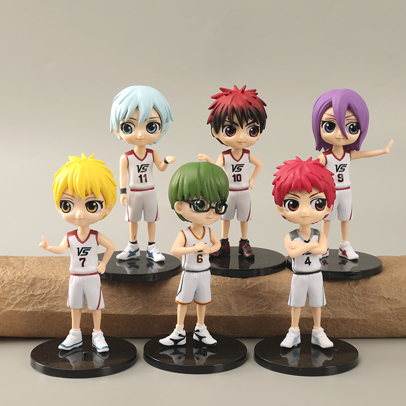 6 cái / bộ 14,5 cm anime kuroko's basketball kuroko tetsuya kagami taiga hyuga junpei q phiên bản pvc action figures mô hình búp bê bộ sưu tập đồ chơi trẻ em quà tặng