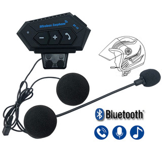 Bt12 Bluetooth 5.0 Mũ bảo hiểm xe máy Tai nghe rảnh tay không dây Tai nghe nhạc âm thanh nổi Loa hỗ trợ chống nước Xe máy tự động