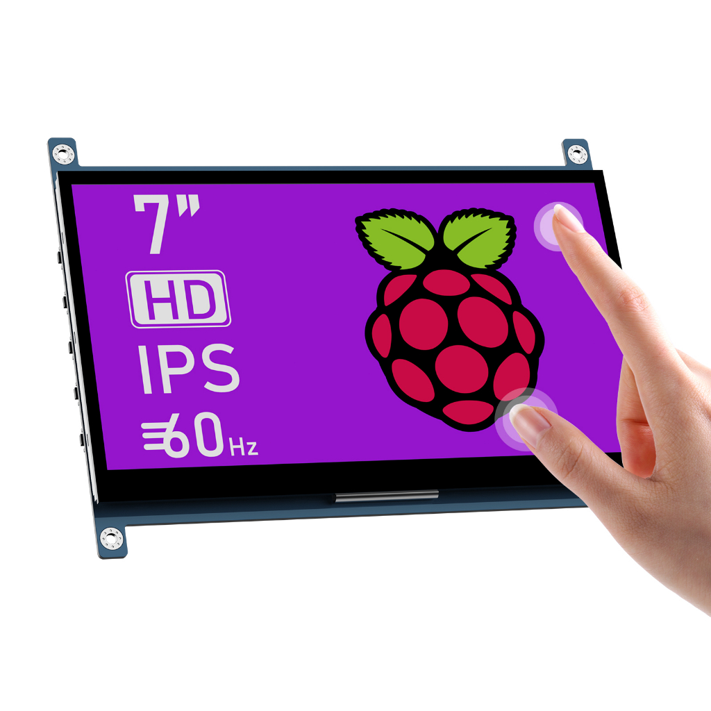 Bảng điều khiển cảm ứng 7 inch IPS LCD HD 1024x600, màn hình mâm xôi DIY, màn hình di động