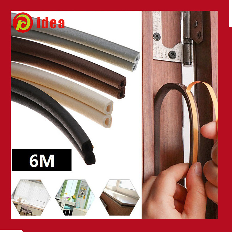 Cách âm cửa sổ 6M Tự dính Loại D Cửa ra vào Cửa sổ Bọt xốp Dải cách âm Chống va chạm