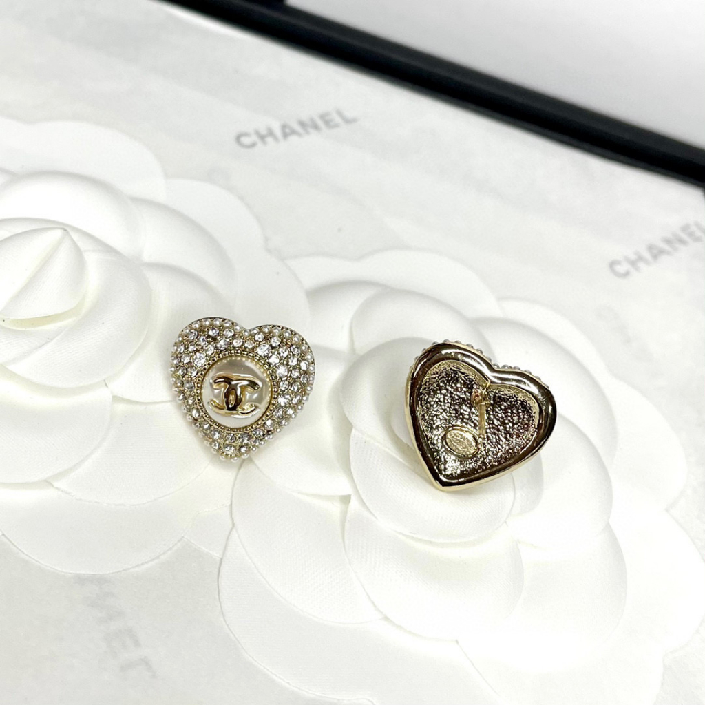 Thương hiệu thời trang 2023 bông tai đôi tình yêu kim cương đầy đủ cổ điển mới c