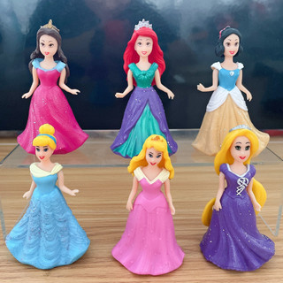 6 cái / bộ 9 cm disney princess doll mô hình đồ chơi snow white ariel phim hoạt hình dễ thương đồ trang trí búp bê quà tặng phiên bản q hình pvc mô hình búp bê đồ chơi
