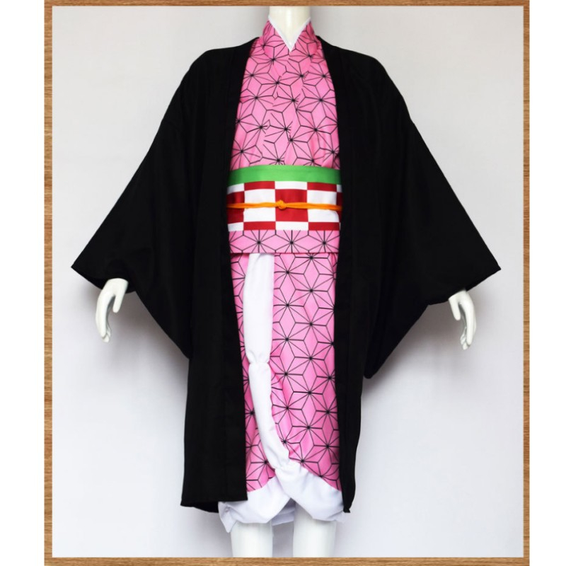 Trang phục cosplay dành cho trẻ em anime demon slayer kamado nezuko trang phục cosplay trang phục kimono màu hồng