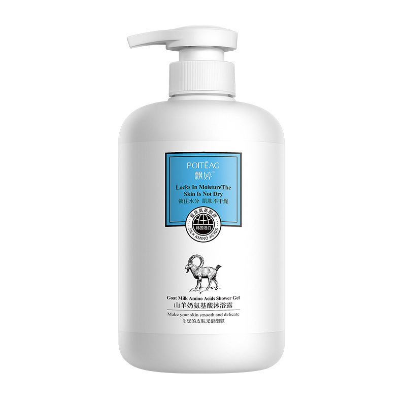 Sữa tắm poiteag goat milk amino acid mousse body wash sữa tắm làm sạch & trẻ hóa sâu