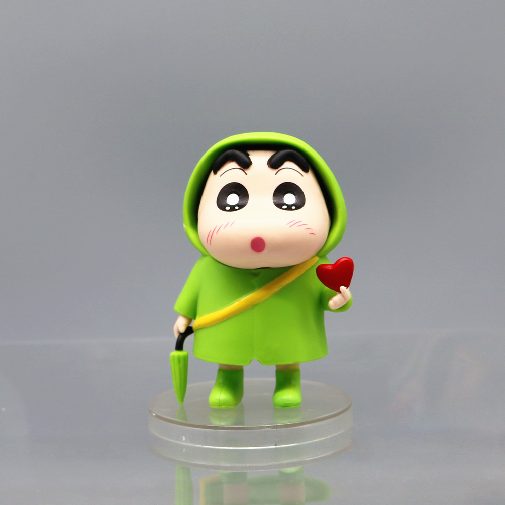 1 cái nhật bản anime crayon shin-chan hình nohara shinnosuke năm loại màu áo mưa shin-chan pvc hình hành động bộ sưu tập mô hình đồ chơi búp bê trẻ em quà tặng