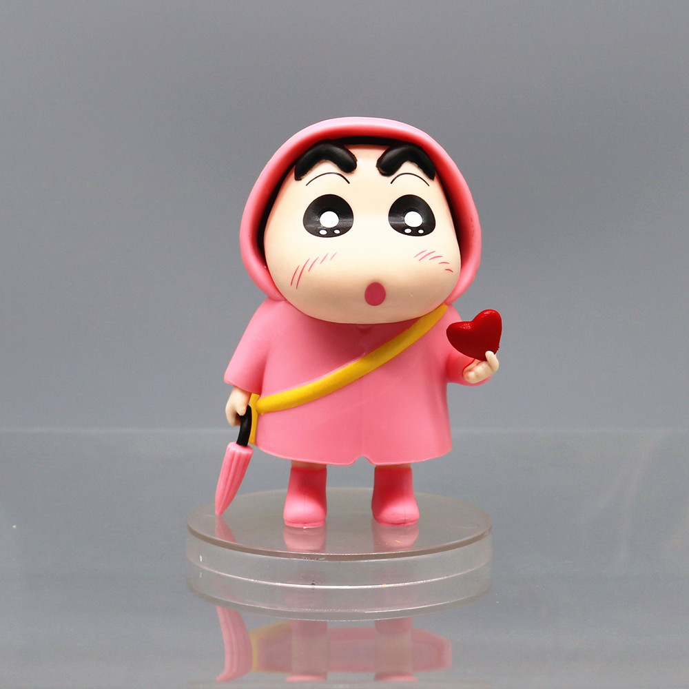 1 cái nhật bản anime crayon shin-chan hình nohara shinnosuke năm loại màu áo mưa shin-chan pvc hình hành động bộ sưu tập mô hình đồ chơi búp bê trẻ em quà tặng
