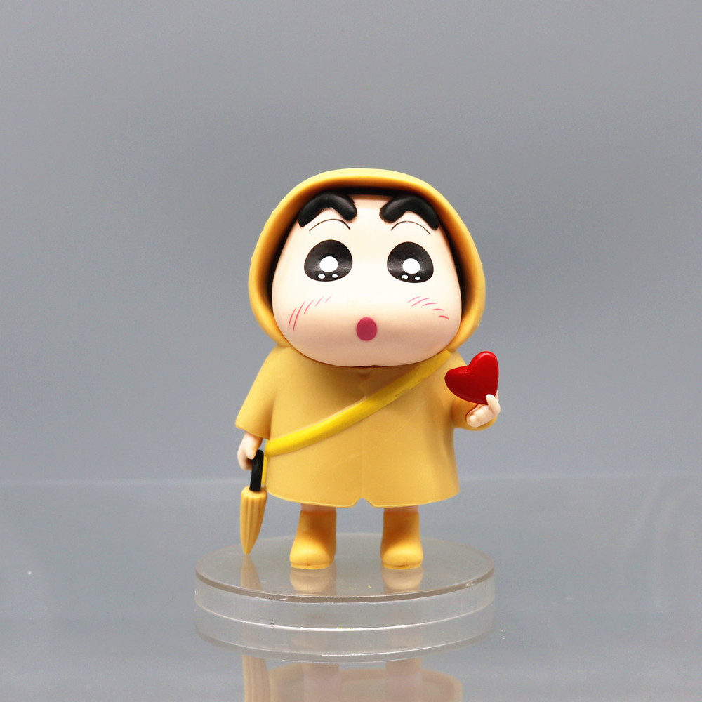 1 cái nhật bản anime crayon shin-chan hình nohara shinnosuke năm loại màu áo mưa shin-chan pvc hình hành động bộ sưu tập mô hình đồ chơi búp bê trẻ em quà tặng